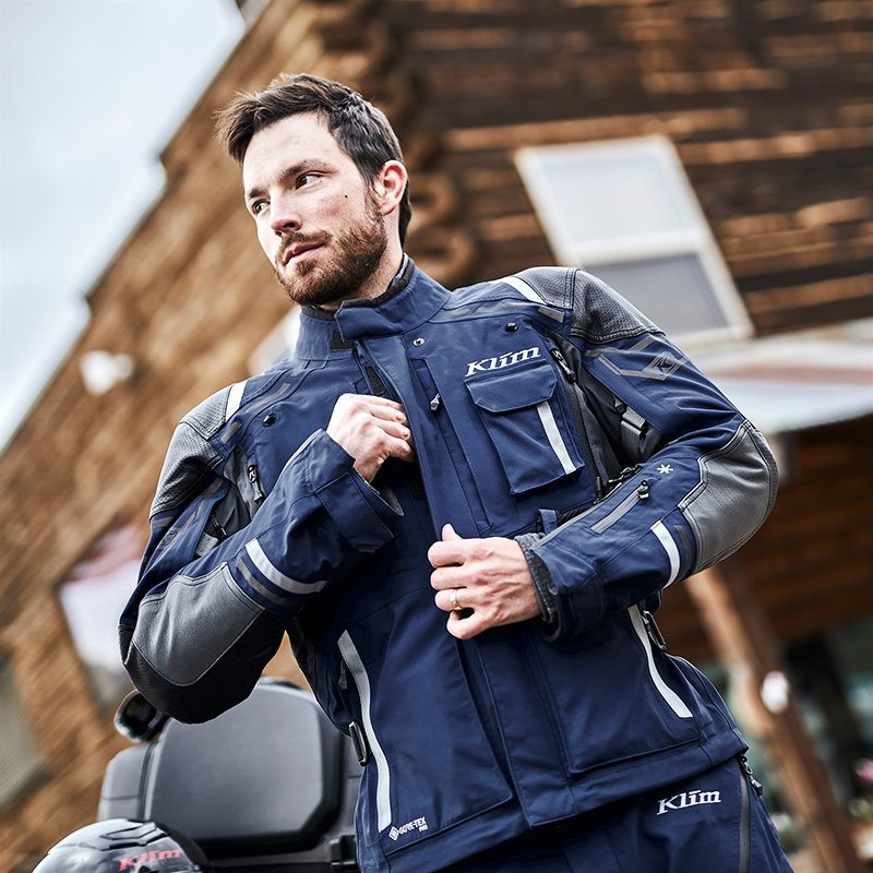 Klim Kodiak 2 lifestyle for best laminated motorcycle jackets